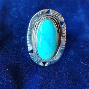 Sterling Silver Turquoise Ring Size 9